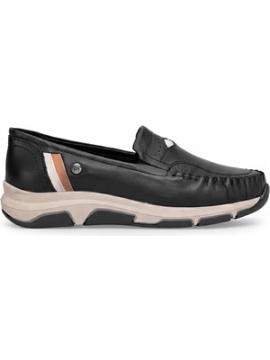 Mammamia D26YA-3565 Kadın Hakiki Deri Casual Ayakkabı Siyah