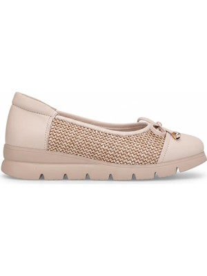 Mammamia D26YA-7675 Kadın Hakiki Deri Casual Ayakkabı Bej