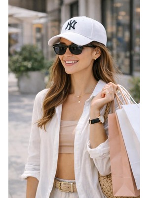 Wearflawless Unisex Ny Nakışlı Ayarlanabilir Şapka, Baseball Şapka, Kadın Şapka, Erkek Şapka