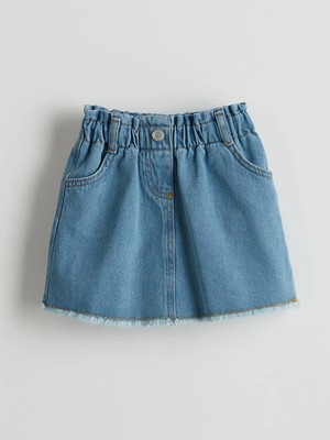 Lc Waikiki Yeni Sezon Beli Lastikli Kız Çocuk Jean Etek