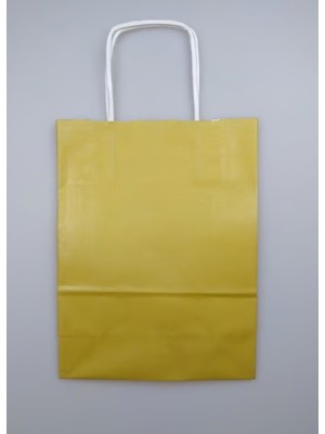 Burgu Saplı Karton Kraft Çanta 5'li