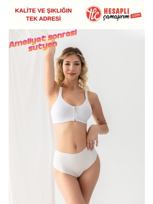 Gallipoli 1061 Kadın Pamuklu Önden Açılır Desteksiz Bralet Sporcu Medikal Sütyen