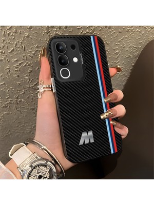 HONTINGA Vivo Y29 ile Uyumlu Kılıfı Silikon Kenar Sert Arka Düşüme Önleyici Basitlik Anti Düşme Kamera Korumali Bmw Desen Telefon Kılıfı Kadın ve Erkek Için Uygundur K1-0587