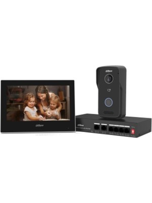 MK Beykoz Dahua DHI-KTP03 Ip Intercom Kit- Kutu Içeriği (Dış Ünite + 7" Tft Iç Ekran +Switch)