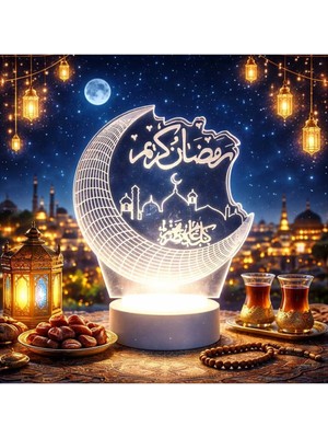 Banum Luxury Ramazan Süsü Hilal Temali Lamba