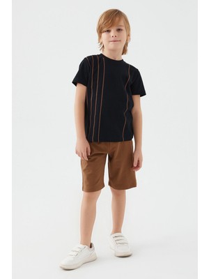 Arnetta 2509 Vertical Stripes Erkek Çocuk Bermuda Takım