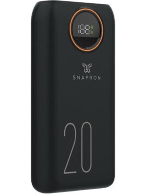 MK Beykoz Snapron SNP-3013 20.000 Mah LCD Ekran Dahili Kablolu 22.5W Hızlı Şarj Powerbank