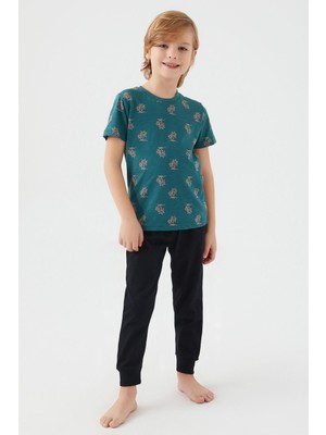 Arnetta 2504 Garson Parrot Erkek Çocuk Kısa Kol Pijama Takım