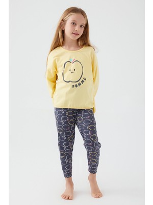 RolyPoly Roly Poly Kız Çocuk Pomme Elma Pamuklu Rahat Kalıp Uzun Kollu Pijama Takım