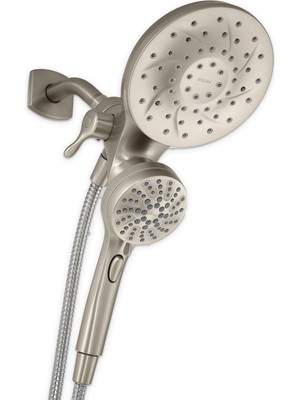 Moen Magnetix Spot Dirençli Fırçalı Nikel Çok Fonksiyonlu El Duşu ve Yağmur Duşu Combo Manyetik Yerl