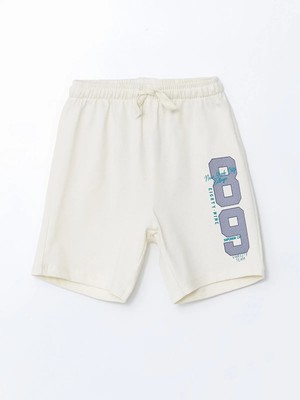 Lc Waikiki Yeni Sezon Beli Lastikli Yazı Baskılı Erkek Çocuk Şort