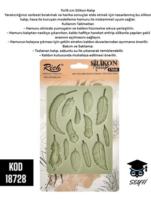 11X19 cm Silikon Kalıp Modelleri Hamur Kalıbı Silikon 18728