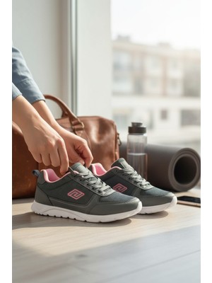 Enoch Kadın File Detaylı Hafif Taban Spor Ayakkabıv