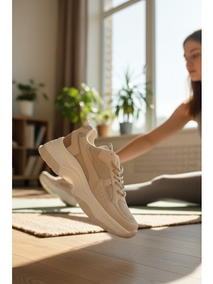 Enoch Kadın File Detaylı Konfor Taban Spor Ayakkabı