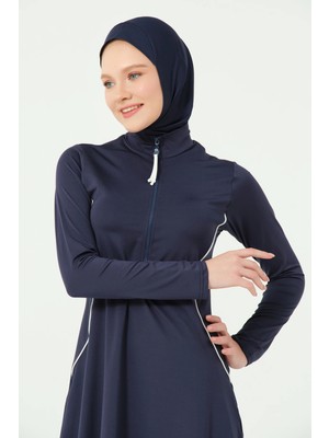 Alfasa Reglan Biyeli Yarım Kol Yarı Kapalı Mayo