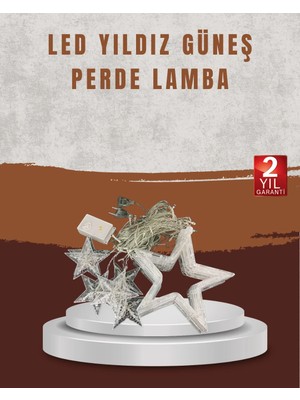 Timion Yıldız Desenli Perde Tipi Peri LED 3x3 Metre Aydınlatma