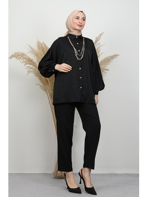 Yarasa Kol Gömlek Siyah