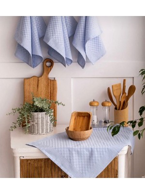 60X40 cm Pamuklu Kare Dokulu Mutfak Bezi – 5’lı Set