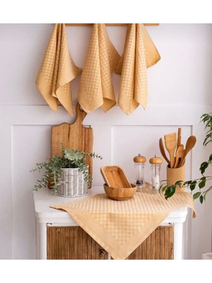 60X40 cm Pamuklu Kare Dokulu Mutfak Bezi – 5’lı Set