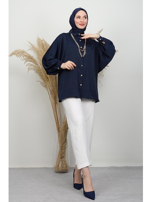 Yarasa Kol Gömlek Lacivert