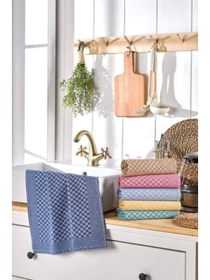 60X40 cm Pamuklu Kare Dokulu Mutfak Bezi – 5’lı Set