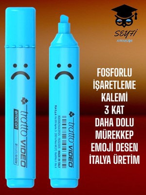 Fosforlu Işaretleme Kalemi 3 Kat Daha Dolu Mürekkep Italya Üretim