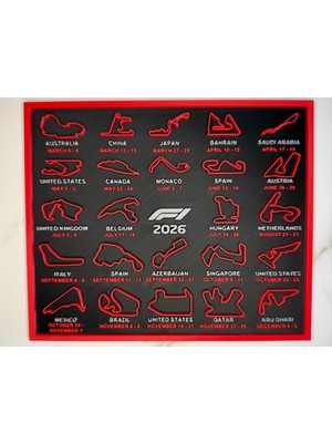 Hasfar Tech Formula 1 2026 Takvimi – 3D Pist Tablosu