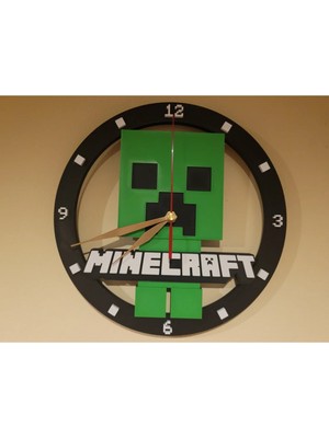 Hasfar Tech Piksel Karakter Tasarımlı Duvar Saati | Oyun Temalı Dekoratif Saat