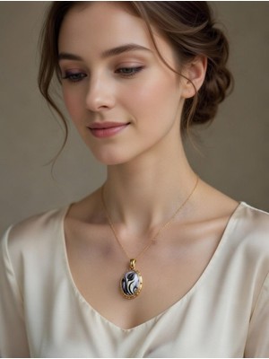 Anka Select Iznik Çini Desenli El Yapımı Oval Kolye Ucu – Geleneksel  Motifli Otantik Takı