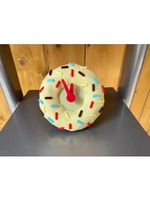Hasfar Tech Eğlenceli Donut Figürlü Masa Saati - Mutfak ve Çocuk Odası Dekoratif Obje