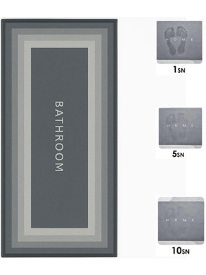 By Nevser® Sihirli Süper Su Emici Kaymaz Tabanlı Uzun Paspas 40*120 cm
