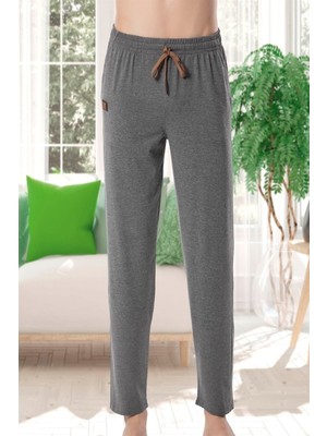 Kly Ince Tek Alt Çok Rahat Pamuk Pijama-Gri-3xl