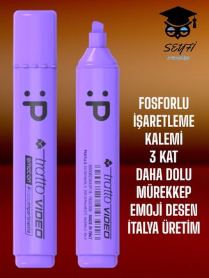 Fosforlu Işaretleme Kalemi 3 Kat Daha Dolu Mürekkep Italya Üretim