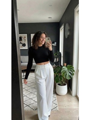 Mareandpanda Kadın Yüksek Bel Pileli Palazzo Pantolon