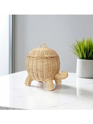 Felis Arte Doğal Bambu Dekoratif Kaplumbağa (Small)  Handcraft, Iskandinav, Rustik, Bohem
