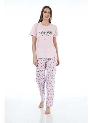 Estiva 22122 Kadın Kısa Kollu Viskon Pijama Takımı
