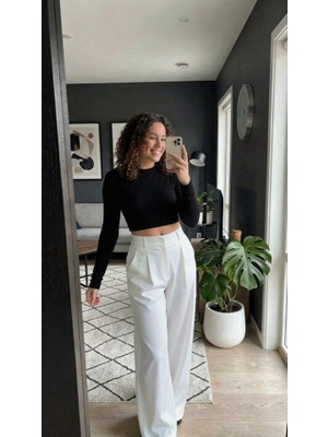 Mareandpanda Kadın Yüksek Bel Pileli Palazzo Pantolon