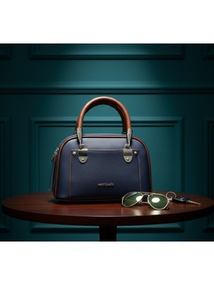 Vardis Beş Bölmeli A Kalite Çift Askılı Astarlı Günlük Kullanıma Uygun El ve Omuz Çantası