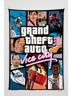 Charmbi Gamer Duvar Örtüsü -  Çok Renkli Anime Temalı Kumaş Oda Dekoru Tapestry