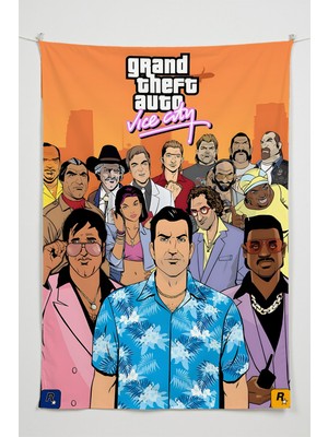 Charmbi Gamer Duvar Örtüsü -  Çok Renkli Anime Temalı Kumaş Oda Dekoru Tapestry