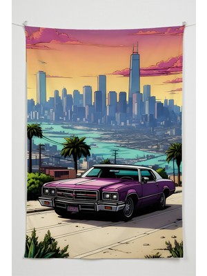 Charmbi Gamer Duvar Örtüsü -  Çok Renkli Anime Temalı Kumaş Oda Dekoru Tapestry