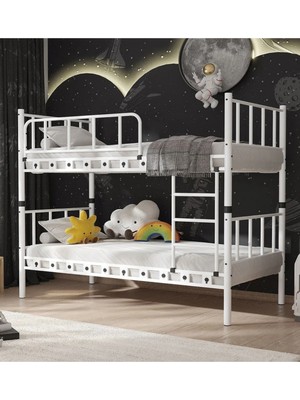 Missidea Zambak Ayrılabilir Fonksiyonel Metal Ranza Beyaz 90X190