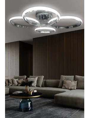 G-Light 4 Lü Yuvarlak Modern Plafonyer LED Avize