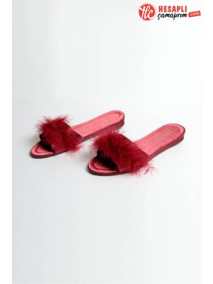 Gd Goldoremi Kadın Yumuşak Tüylü Rahat Çeyizlik & Hediyelik Kutulu Ev Terliği