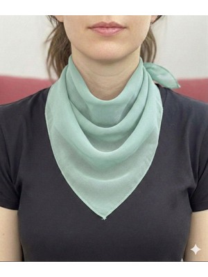 Jz Moda Düz Sade  Şifon Kare Fular - Zarif Kadın Boyun Fuları ve Bandana (50X50CM)