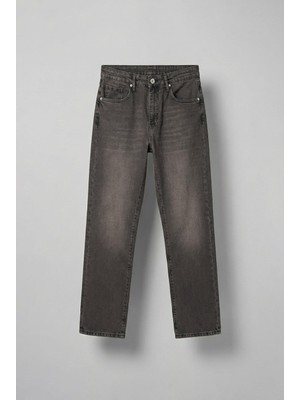 Abluka Online Erkek Yıkamalı Baggy Fit Jean Pantolon Kahverengi