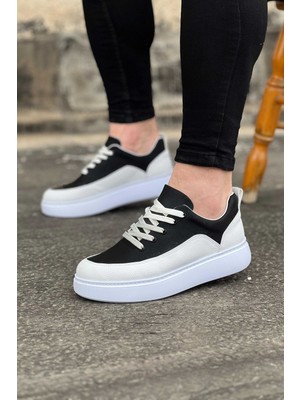 Ronanna Beyaz Siyah Ortopedik Taban Erkek Casual Ayakkabı