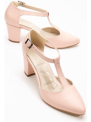 Shemard Niven Pudra Cilt Topuklu Kadın Ayakkabı