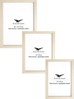 Raven Art Studio Ermitaj Sedef 3'lü Set 10X15CM + 13X18CM + 15X21CM Korumalı Kırılmaz Pleksi Cam