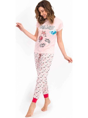RolyPoly Roly Poly 2460 Kadın Collect Somon Kısa Kol Pijama Takımı